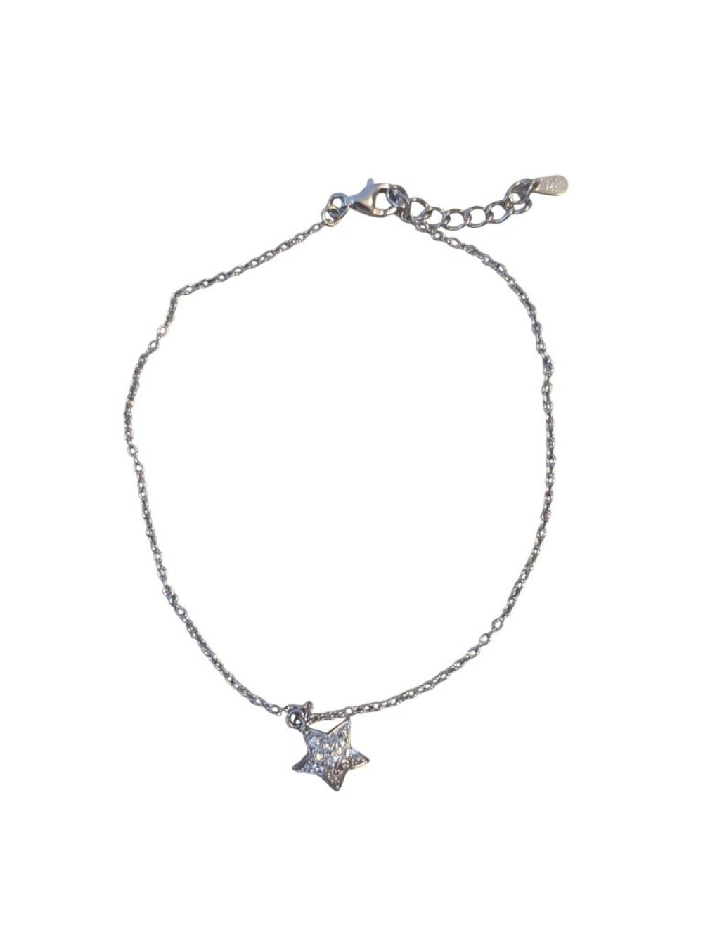 Ankle Bracelet 925 Silver Crystal Star Charm Chain Anklet Adjustable 9"-10"